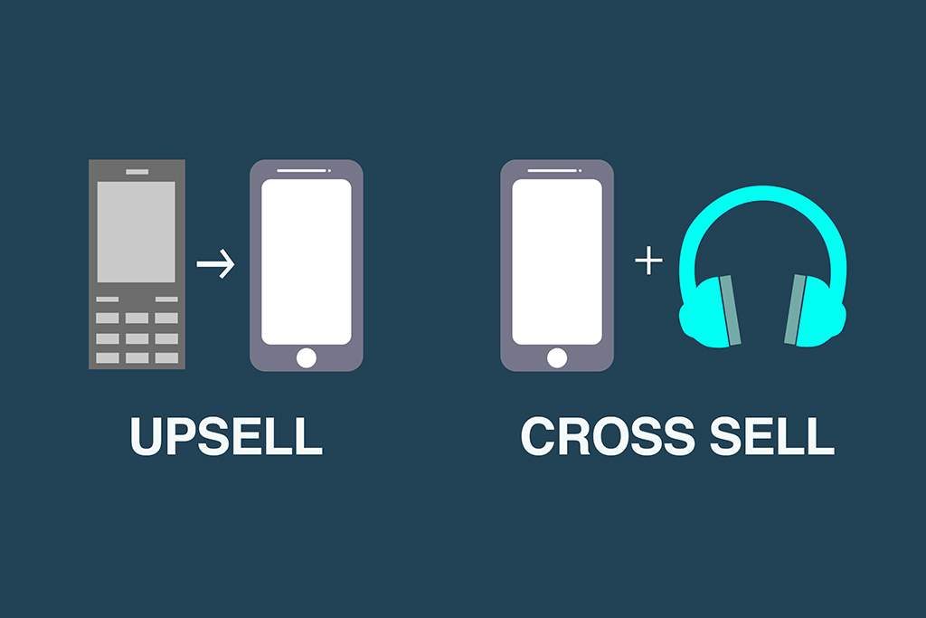 Ilustración Up sell vs Cross selling