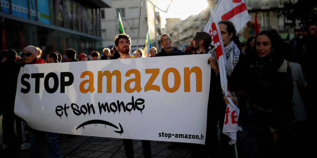 Se han declarado en huelgas trabajadores de Amazon
